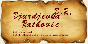 Đurđevka Ratković vizit kartica